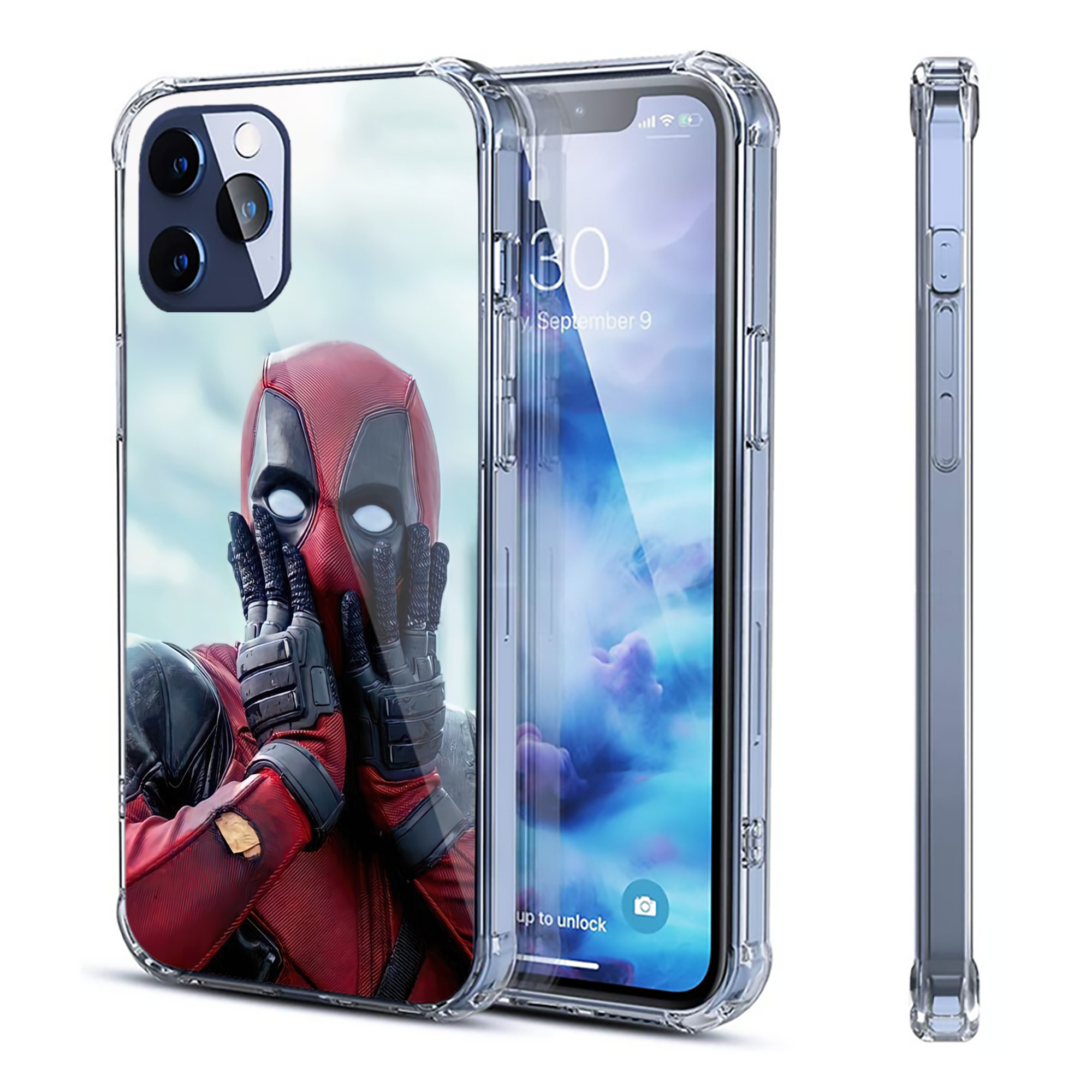 （画像用） Deadpool デッドプール 【iPhone 12シリーズ対応】透明スマホケース（クリアソフトケース）